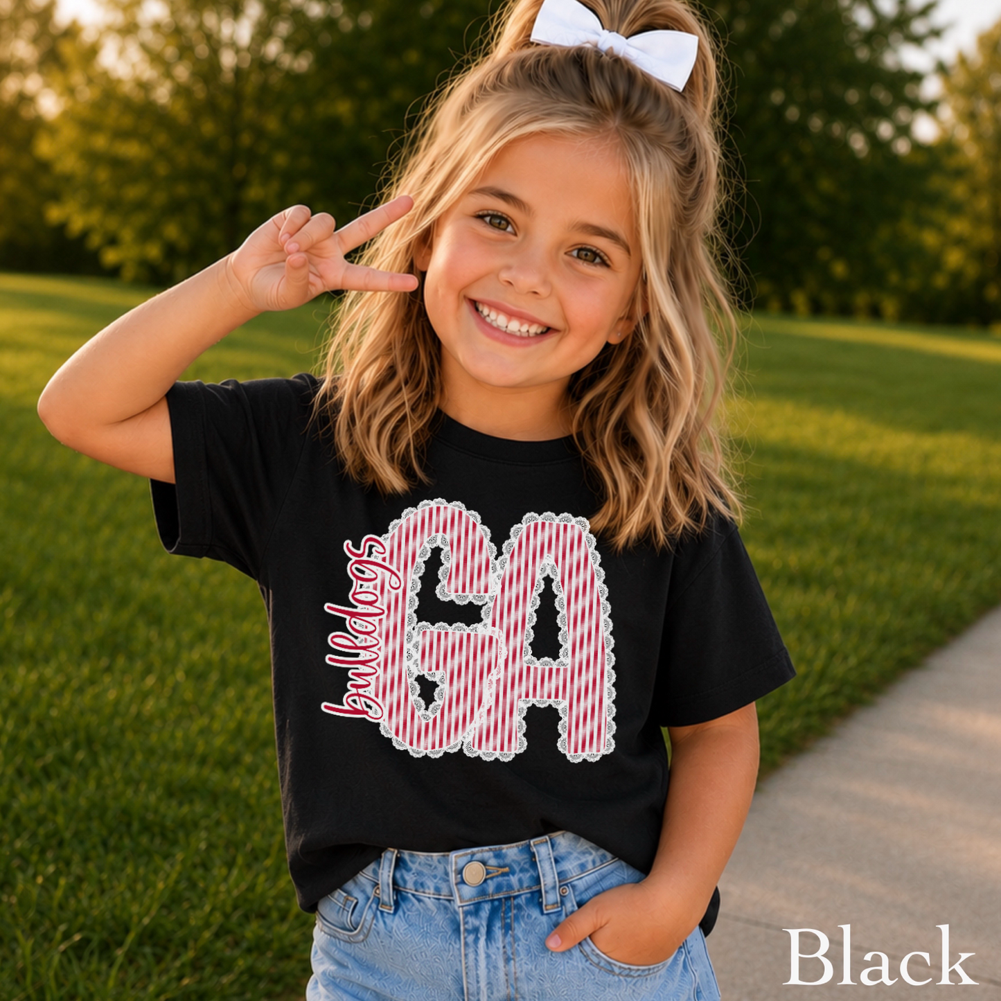 Laced Trimmed Georgia Youth Comfort Color T-Shirt