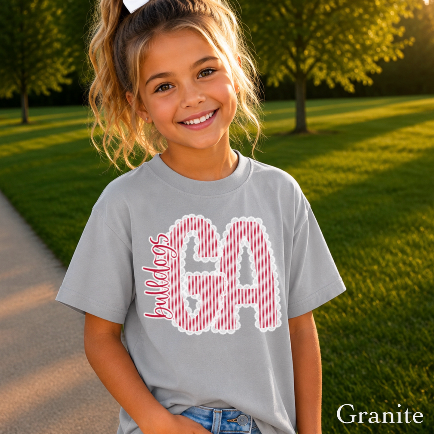 Laced Trimmed Georgia Youth Comfort Color T-Shirt