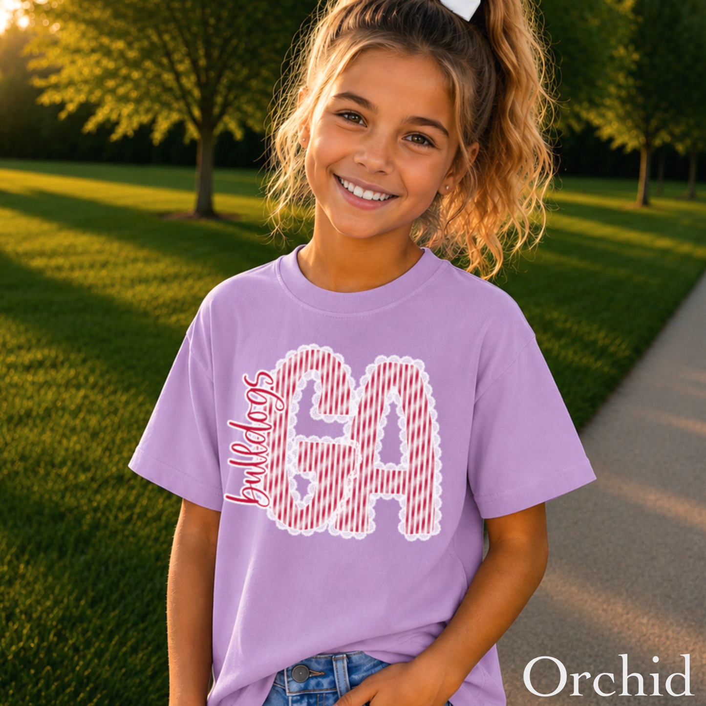 Laced Trimmed Georgia Youth Comfort Color T-Shirt