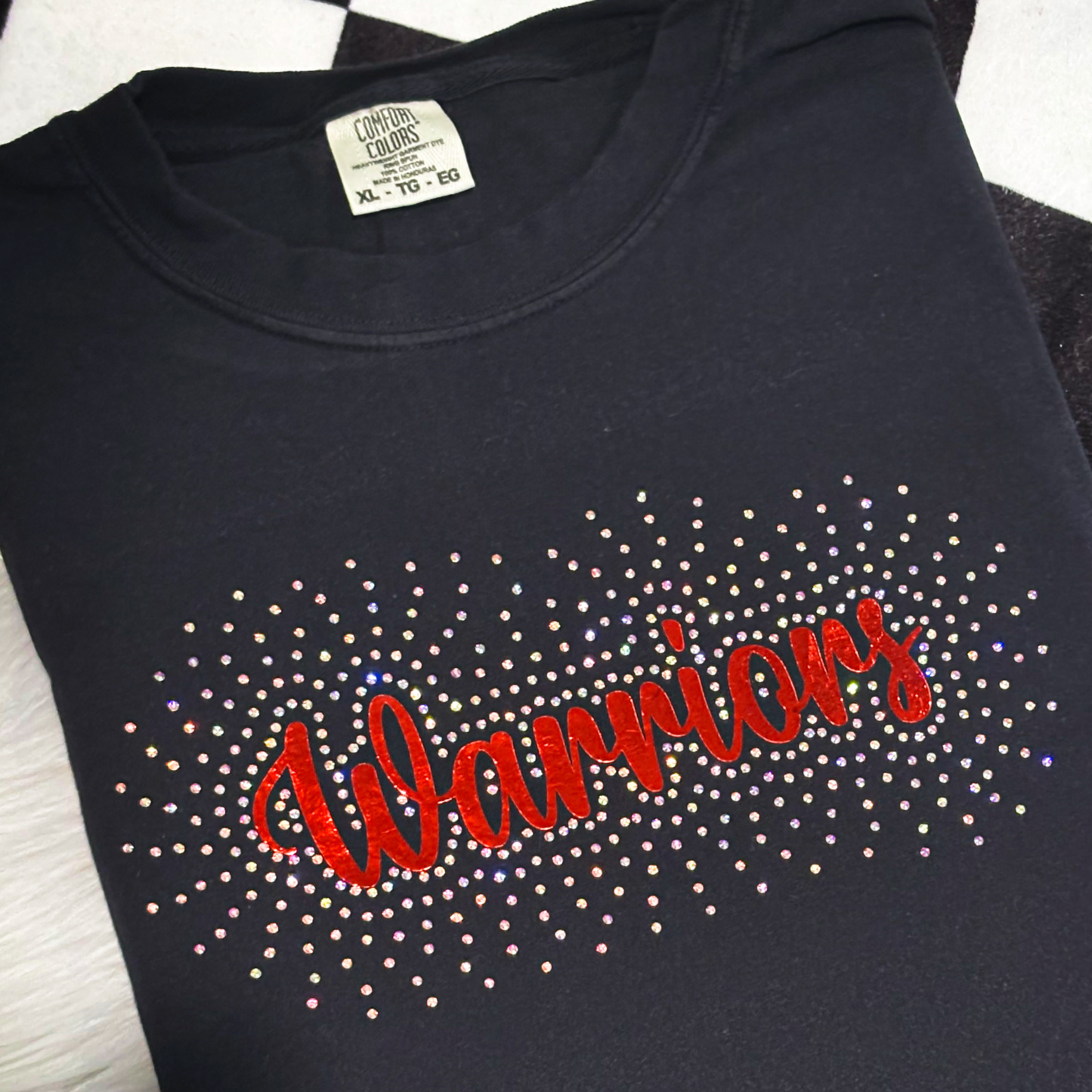 Warriors Rhinestone Graphic Shirt