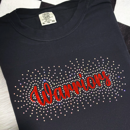 Warriors Rhinestone Graphic Shirt