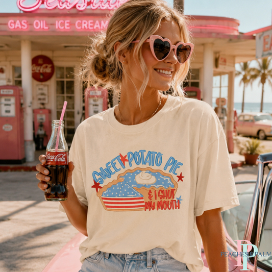 Sweet Potato Pie Patriotic Comfort Color Graphic Tee