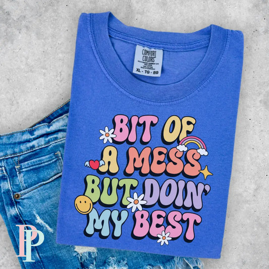 A Bit Of A Mess Comfort Color Graphic Tee