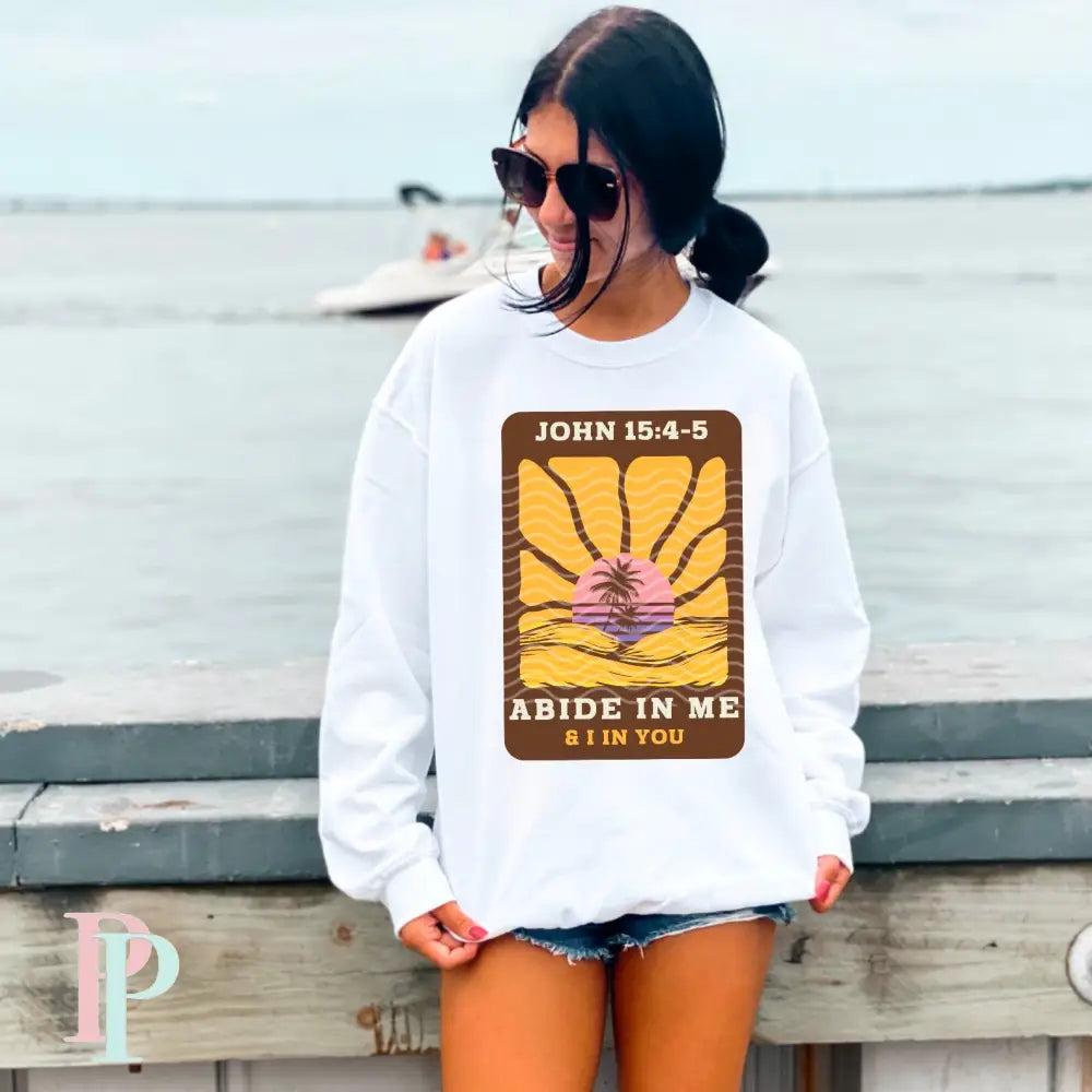 Abide In Me John: 15 4-5 DTF Transfer