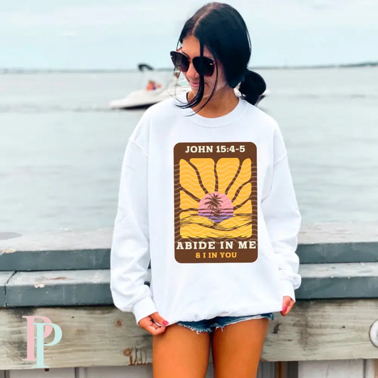 Abide In Me John: 15 4-5 DTF Transfer