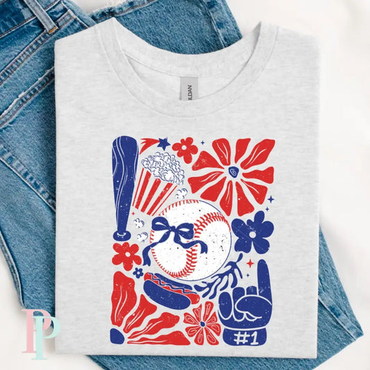 Abstract Baseball DTF Transfer