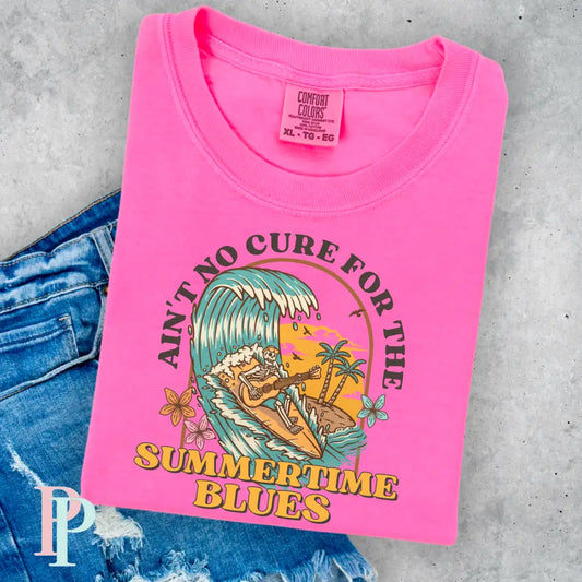 Ain’t No Cure For The Summertime Blues Ocean Version Comfort Color Graphic Tee