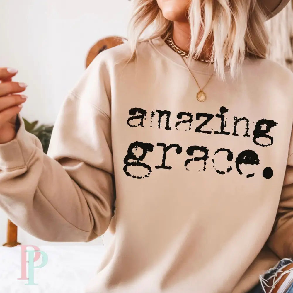 Amazing Grace Screen Print Transfer