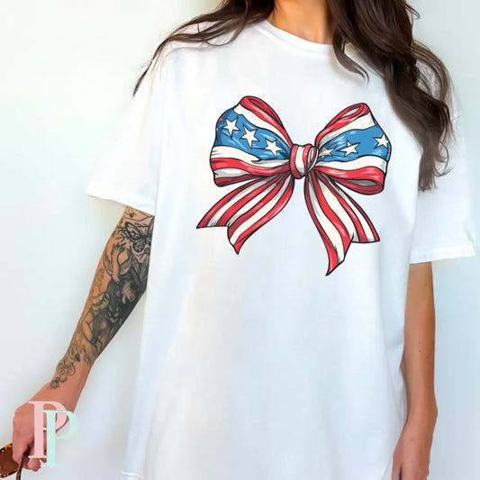 American Bow Coquette Comfort Color Graphic Tee