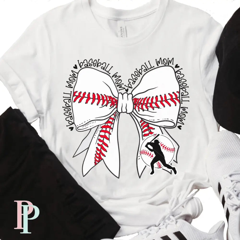Baseball Mama Coquette Bow DTF Transfer