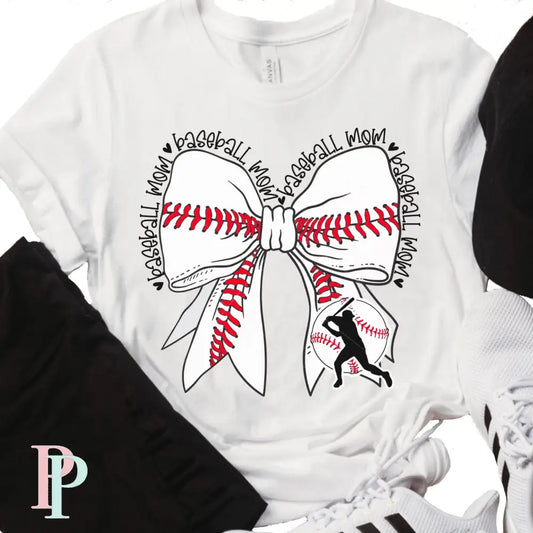 Baseball Mama Coquette Bow DTF Transfer