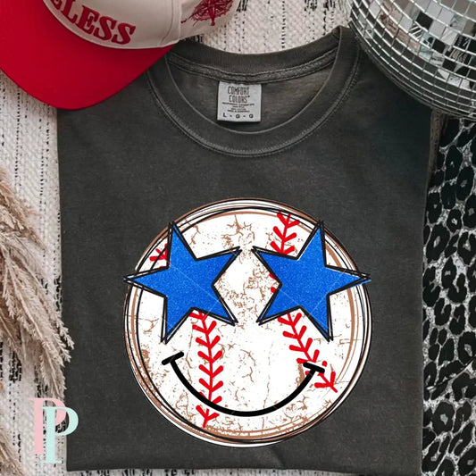 Baseball Star Face DTF Transfer