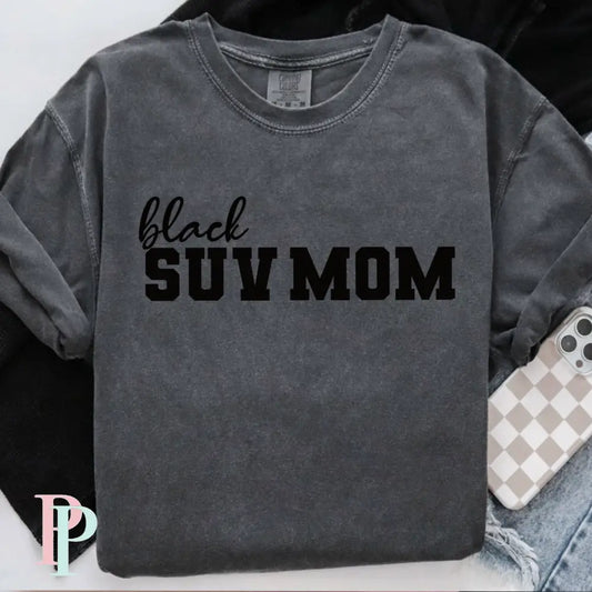 Black SUV Mom Comfort Color Graphic Tee