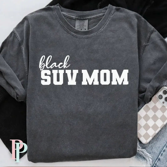 Black SUV Mom Comfort Color Graphic Tee