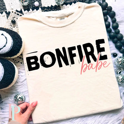 Bonfire Babe Comfort Color Graphic Tee As Pictured Is Ivory