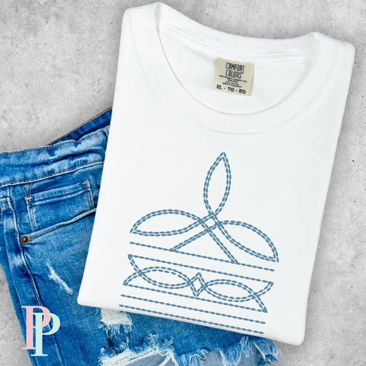 Boot Stitching Comfort Color Graphic Tee