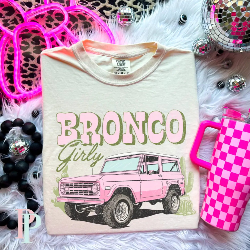 Bronco Girly Comfort Color Graphic Tee