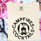 Campfire And Cocktails Comfort Color Graphic Tee