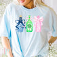 Champagne Bottles Comfort Color Monogram Graphic Tee