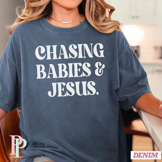Chasing Babies & Jesus Screen Print Transfer