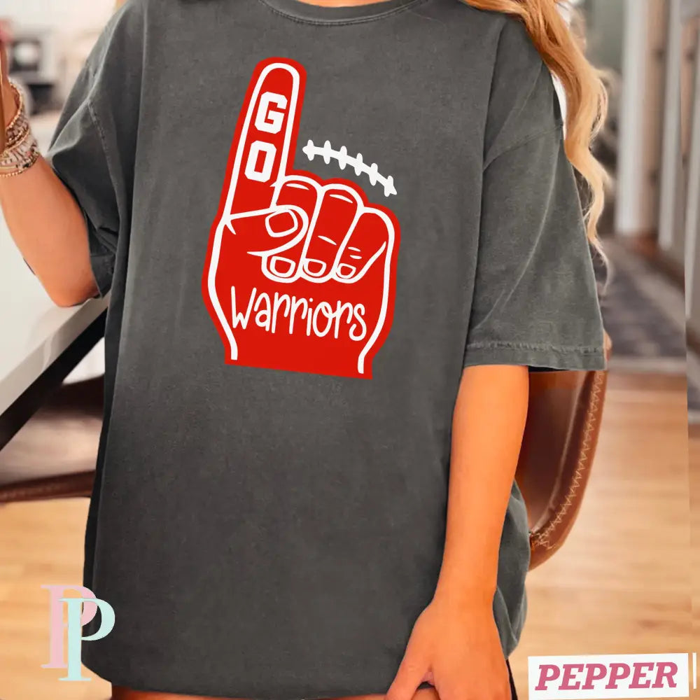 Cherokee Warriors Foam Finger Comfort Color Graphic Tee