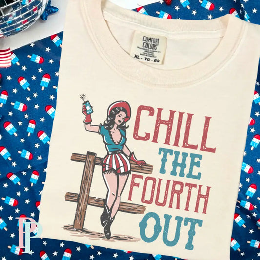 Chill The 4th Out Comfort Color Graphic Tee