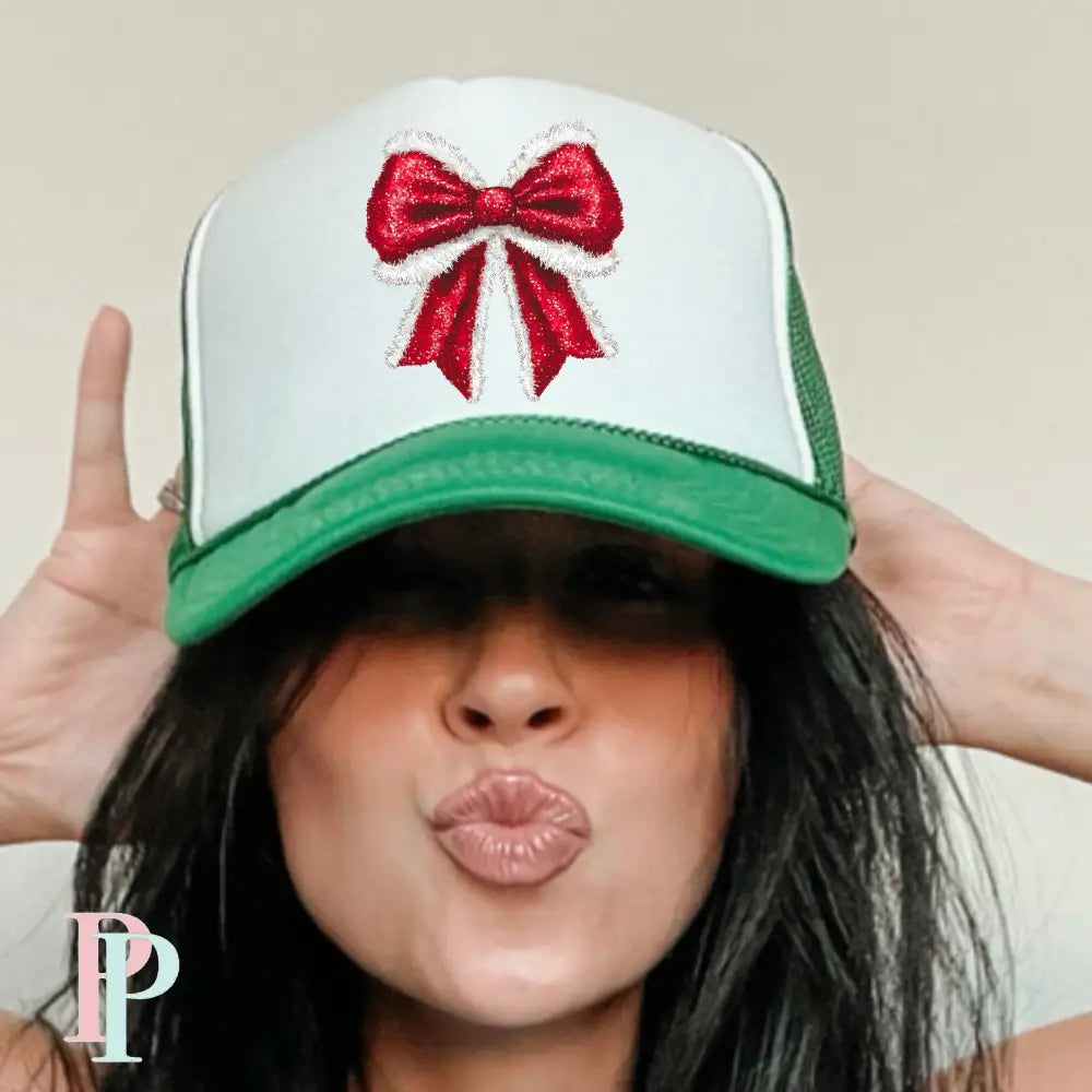 Christmas Faux Glitter Hat / Cuff Sleeve DTF Transfer