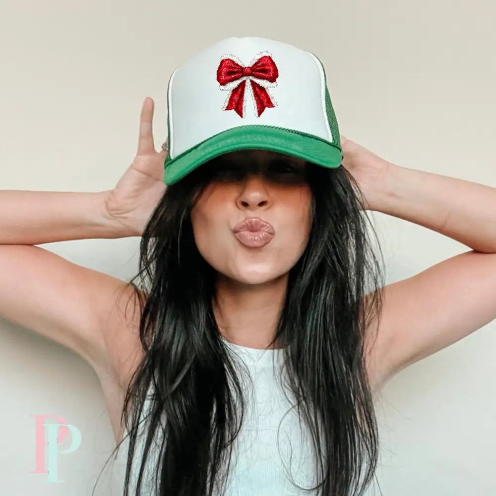 Christmas Faux Glitter Hat / Cuff Sleeve DTF Transfer