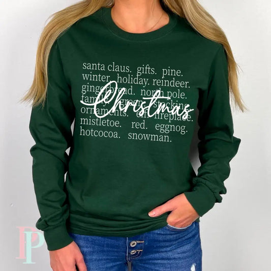 Christmas Things Long Sleeve Graphic Tee S