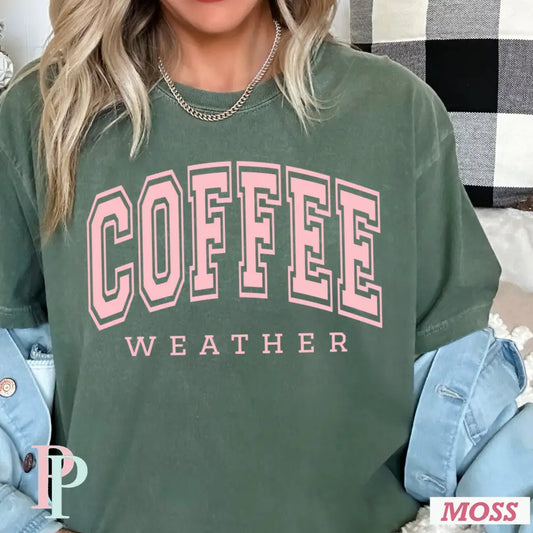 Coffee Weather Comfort Color Graphic Tee
