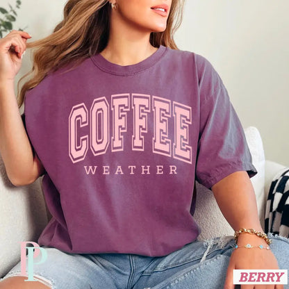 Coffee Weather Comfort Color Graphic Tee