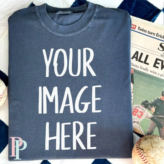 Comfort Color Denim Mockup Baseball Digital Design Download