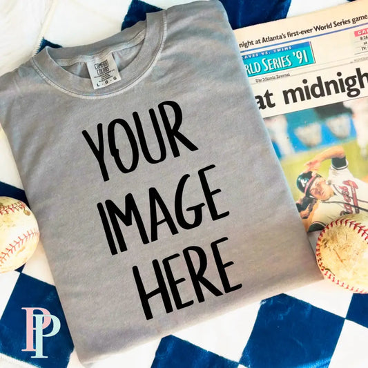 Comfort Color Grey Mockup Baseball Digital Design Download
