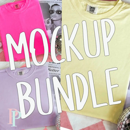 Comfort Color Mockup Bundle Digital Design Download - Pink Better Late Than Ugly- ⚠️ Will Be Emailed Within 24 Hours