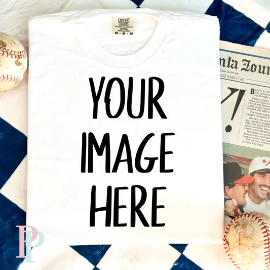Comfort Color White Mockup Baseball Digital Design Download