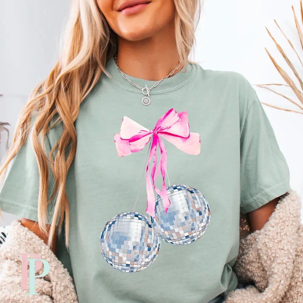 Coquette Disco Balls Comfort Color Graphic Tee SMALL / BAY