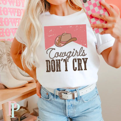 Cowgirls Don’t Cry Comfort Color Graphic Tee