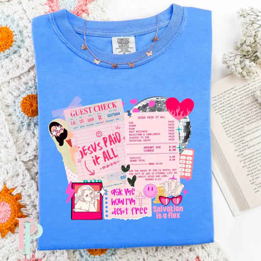 Debt Free Preppy DTF Transfer