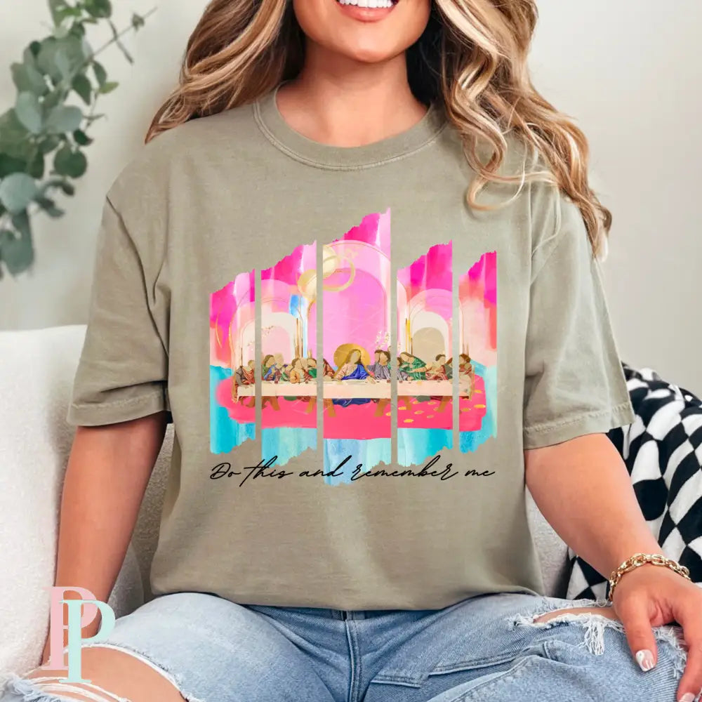 Do This And Remember Me Comfort Color Graphic Tee SMALL / KHAKI