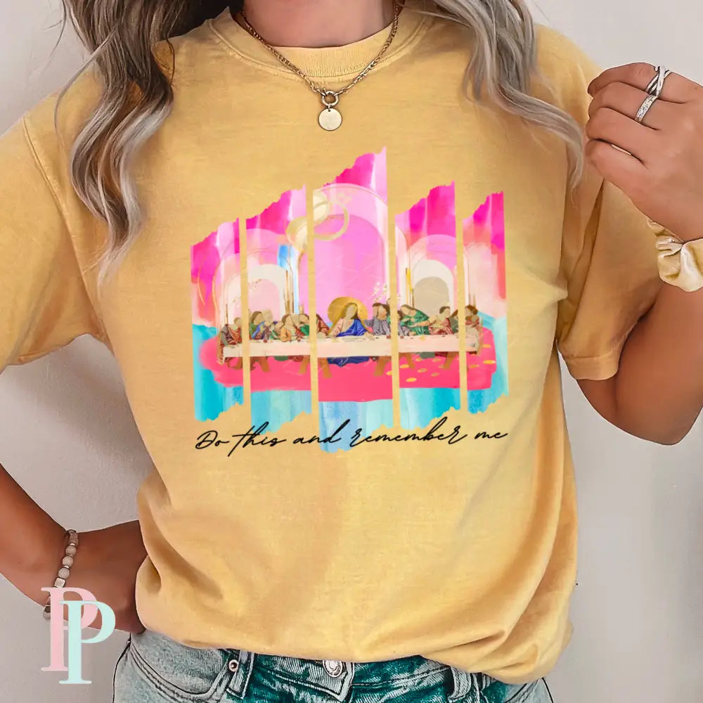 Do This And Remember Me Comfort Color Graphic Tee SMALL / MUSTARD