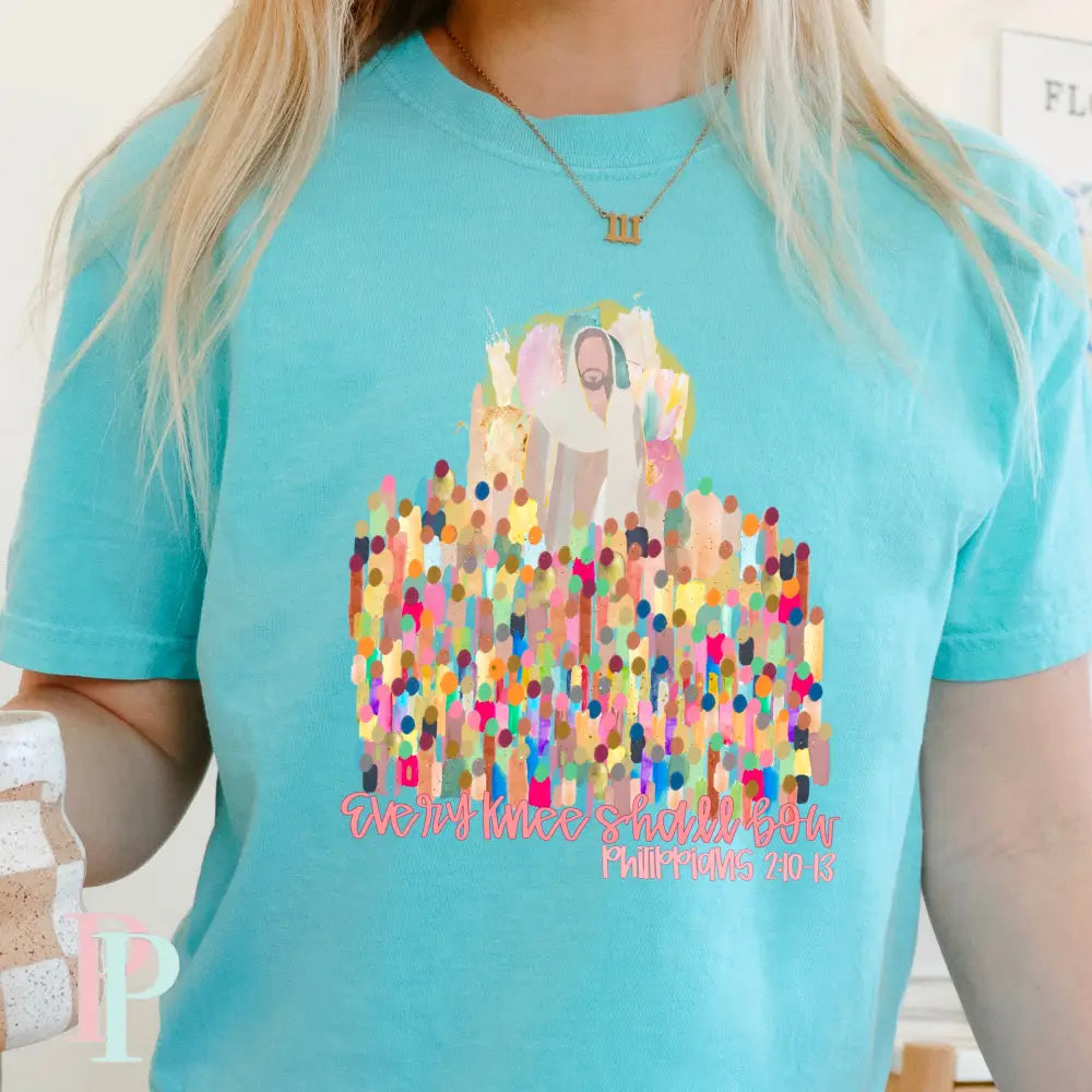Every Knee Shall Bow Comfort Color Graphic Tee