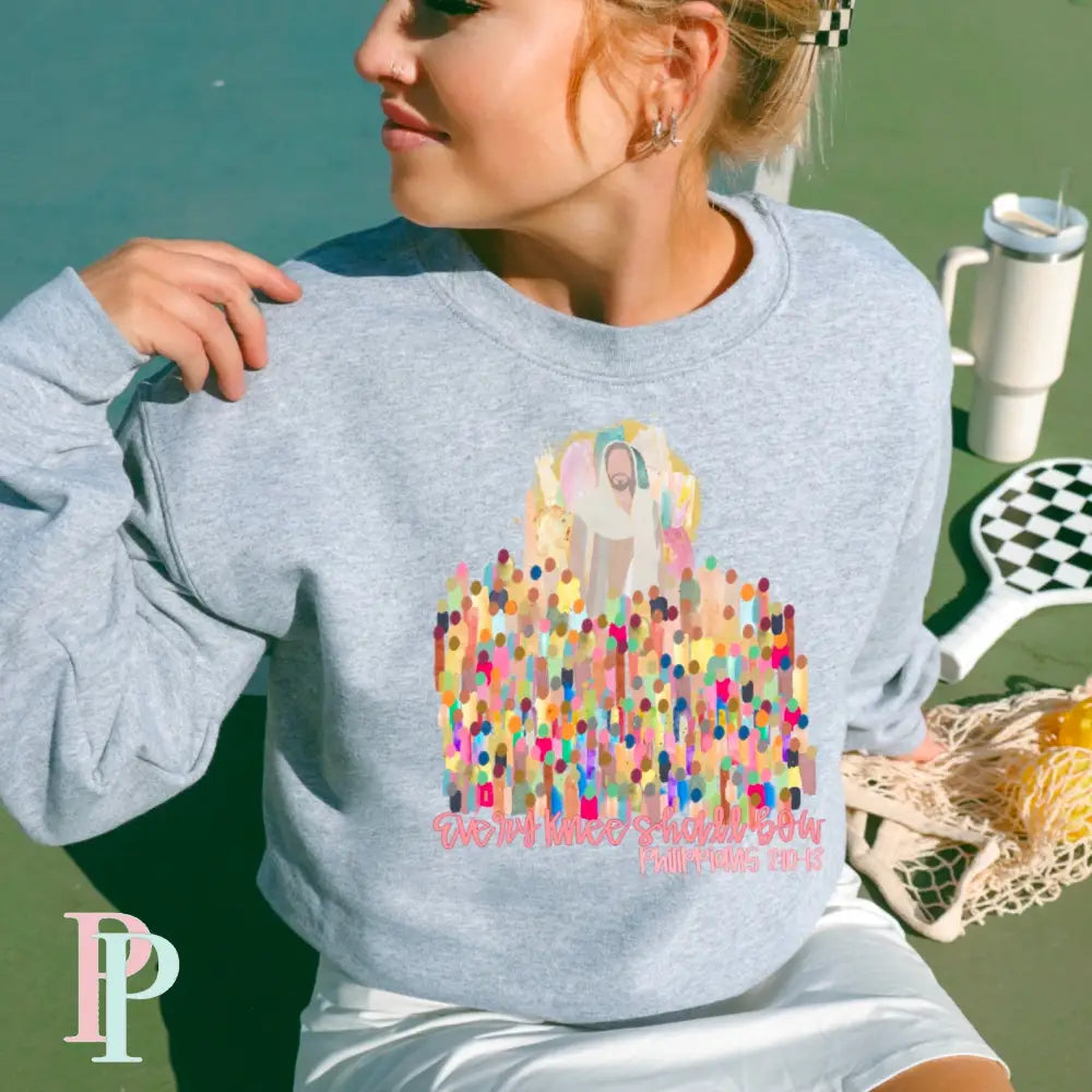 Every Knee Shall Bow Crewneck Sweatshirt Ash / Small