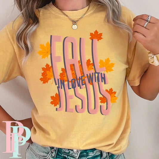 Fall In Love With Jesus Comfort Color Graphic Tee