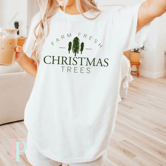 Farm Fresh Christmas Trees Screen Print Transfer