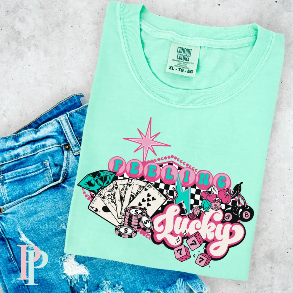 Feeling Lucky Comfort Color Graphic Tee