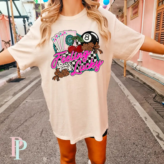 Feeling Lucky Comfort Color Graphic Tee