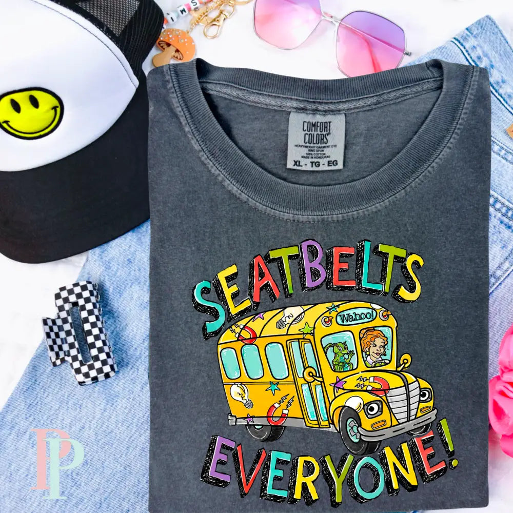Field Trip Seat Belts Everyone Comfort Color Graphic Tee