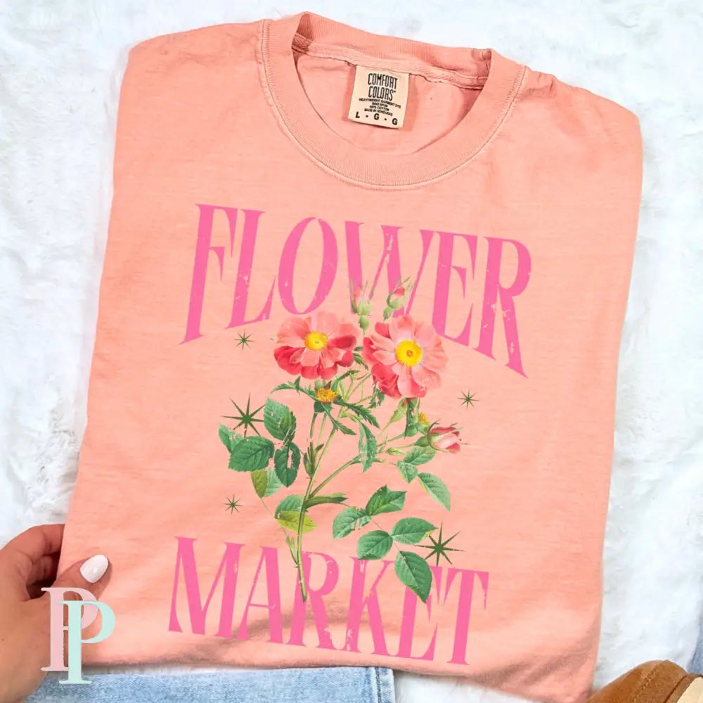 Flower Market DTF Transfer