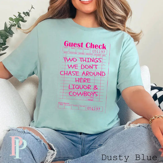 Guest Check Screen Print Transfer