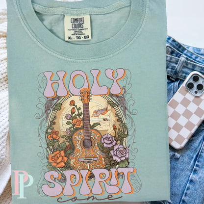 Holy Spirit Come Comfort Color Graphic Tee